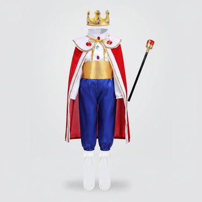 Halloween Prince Costume For Boys With Crown And Scepter Complete Royal Transformation Outfit For Active Play - Image 4