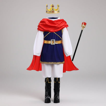 Halloween Prince Costume For Boys With Crown And Scepter Complete Royal Transformation Outfit For Active Play - Image 5
