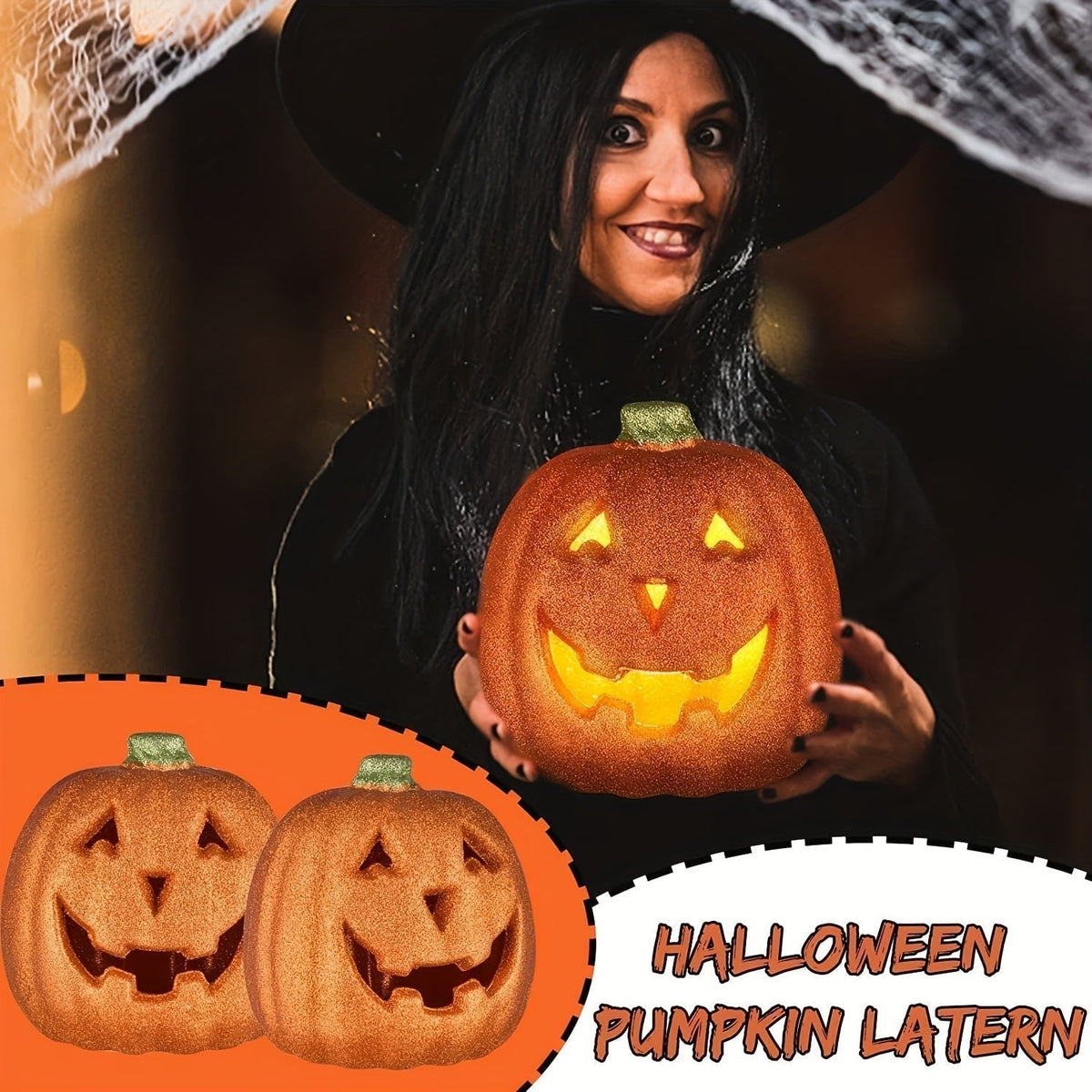 Halloween Pumpkin Light Up Battery Operated Jack O'lantern Decor With Festive Glow - Image 4