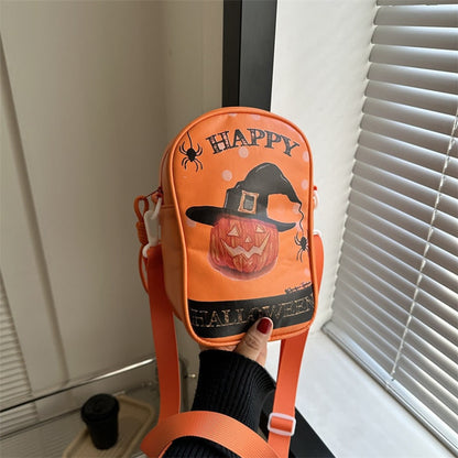 Halloween Shoulder Bag Crossbody Happy Haunted House Pumpkin Graphic Themed - Image 7