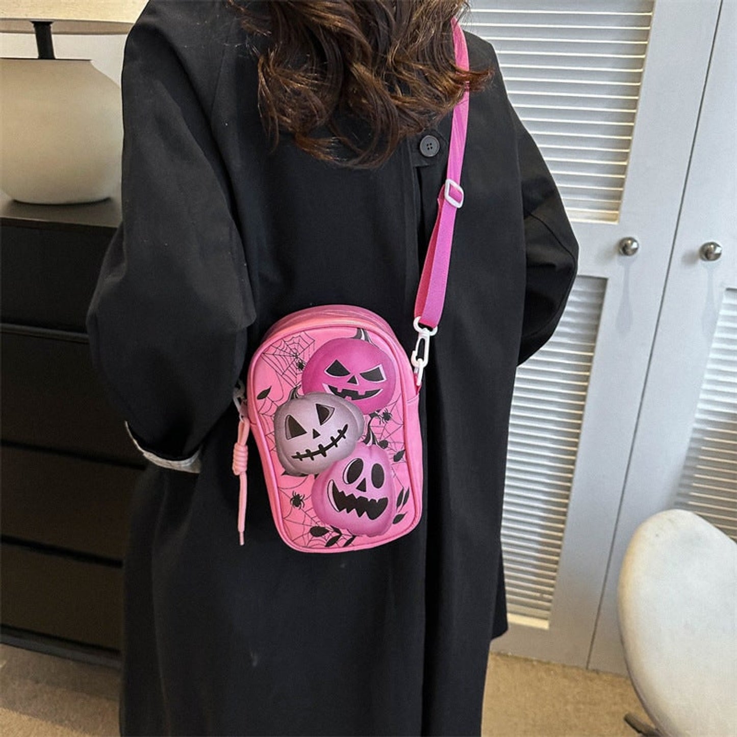 Halloween Shoulder Bag Crossbody Happy Haunted House Pumpkin Graphic Themed - Image 9