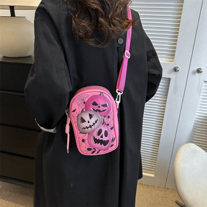 Halloween Shoulder Bag Crossbody Happy Haunted House Pumpkin Graphic Themed - Image 9