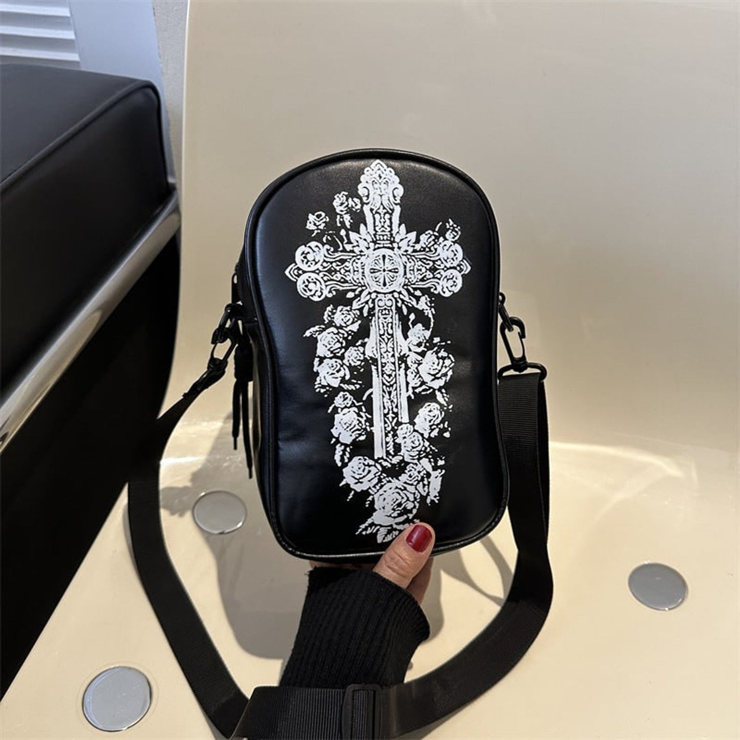 Halloween Shoulder Bag Crossbody Happy Haunted House Pumpkin Graphic Themed - Image 12
