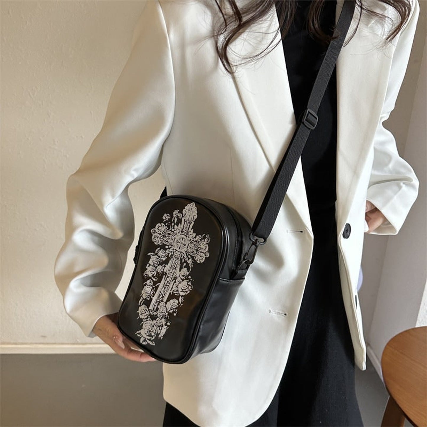 Halloween Shoulder Bag Crossbody Happy Haunted House Pumpkin Graphic Themed - Image 8
