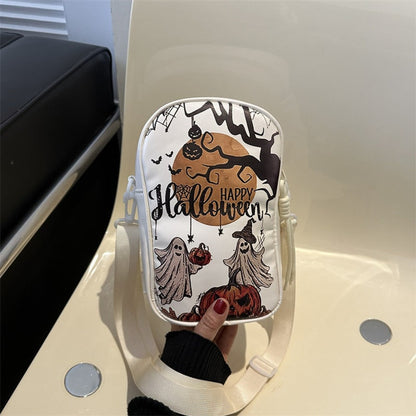 Halloween Shoulder Bag Crossbody Happy Haunted House Pumpkin Graphic Themed - Image 13