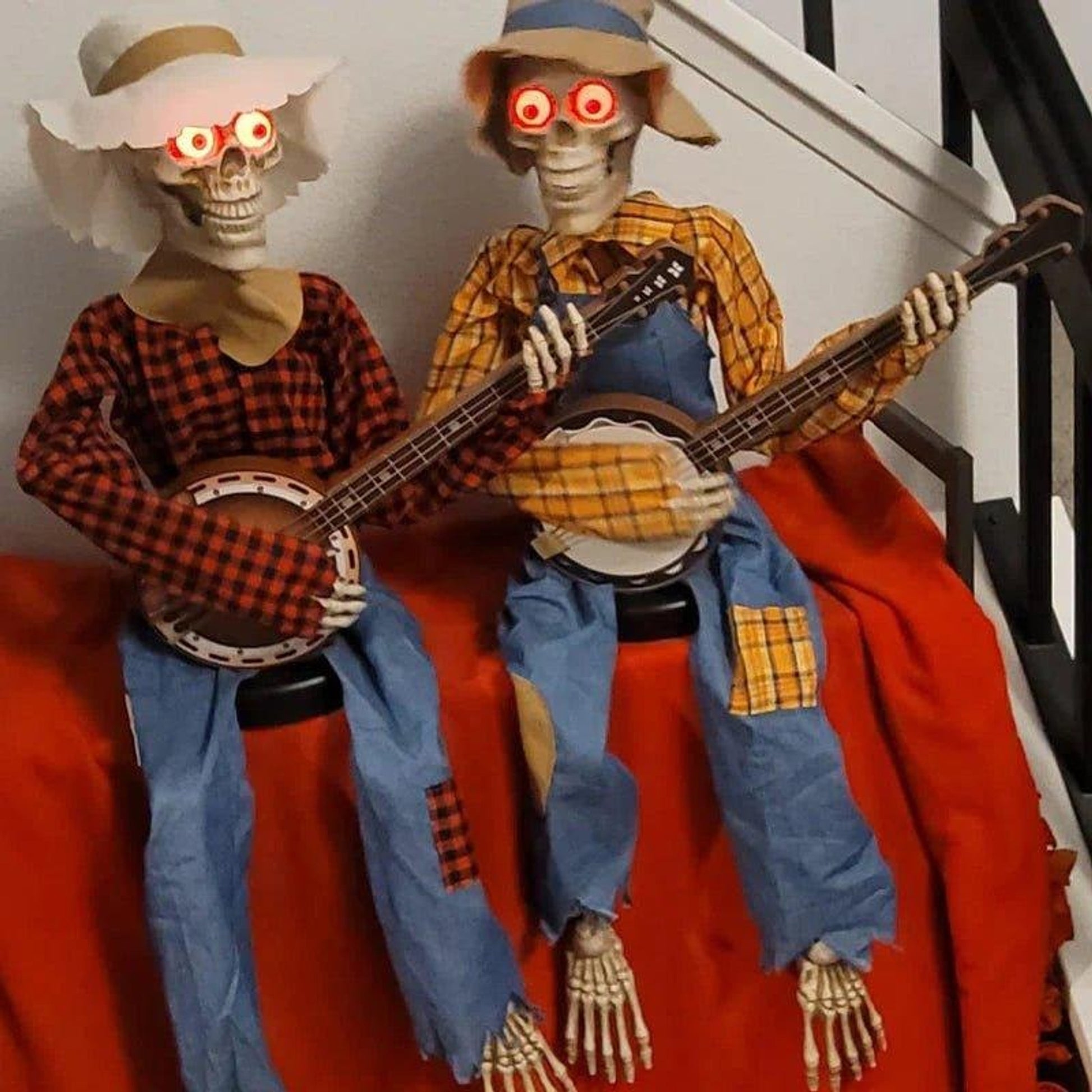 Halloween Skeleton Decoration With LED Plug In And Interactive Movement Glowing Halloween Decor - Image 4