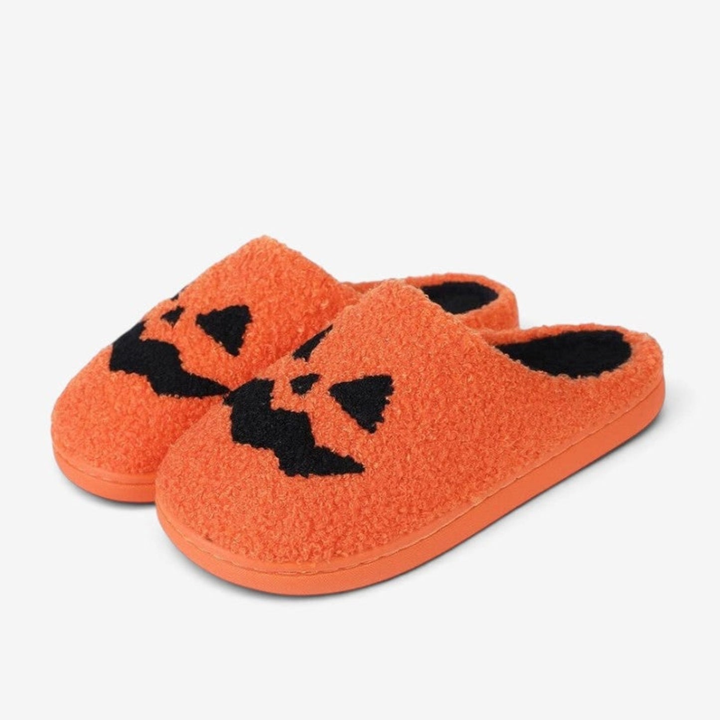 Halloween Slippers Pumpkin Face Closed Toe Indoor Comfort House Shoes Unisex - Image 1