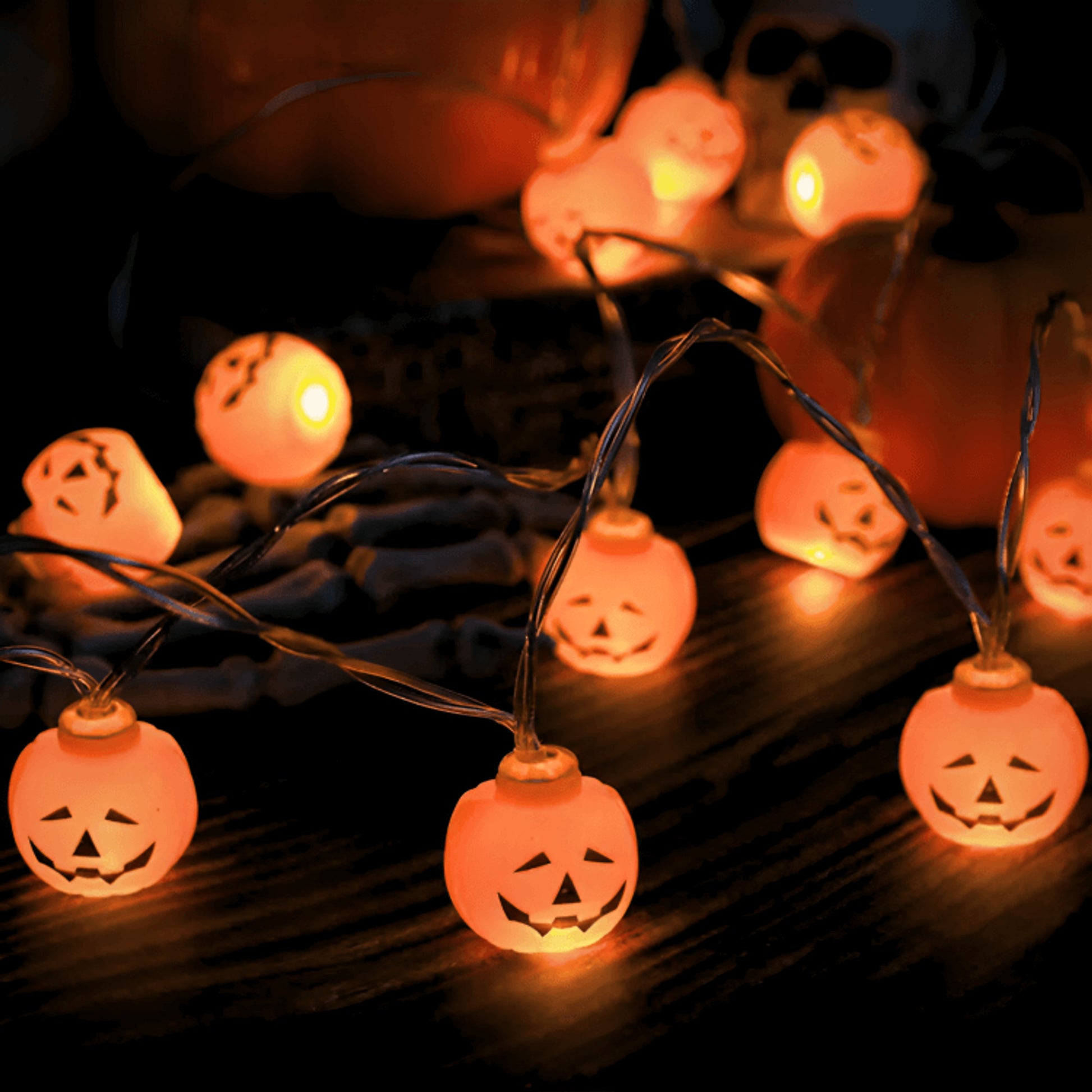 Halloween String Lights Pumpkin Eyeball Plastic 50ft Party Decorations - Image 6