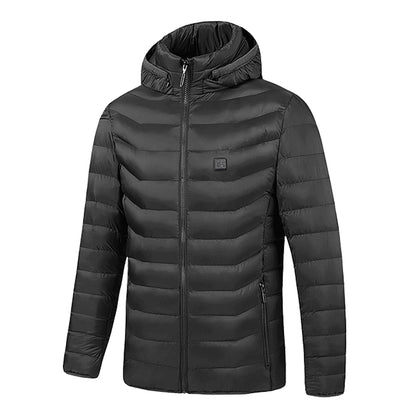 Heated Apparel Hooded Puffer Jacket With Full Zip Chest Control Panel And Multi-zone Heating - Image 3