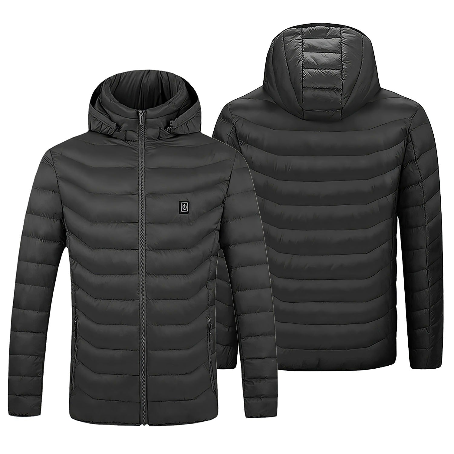 Heated Apparel Hooded Puffer Jacket With Full Zip Chest Control Panel And Multi-zone Heating - Image 4
