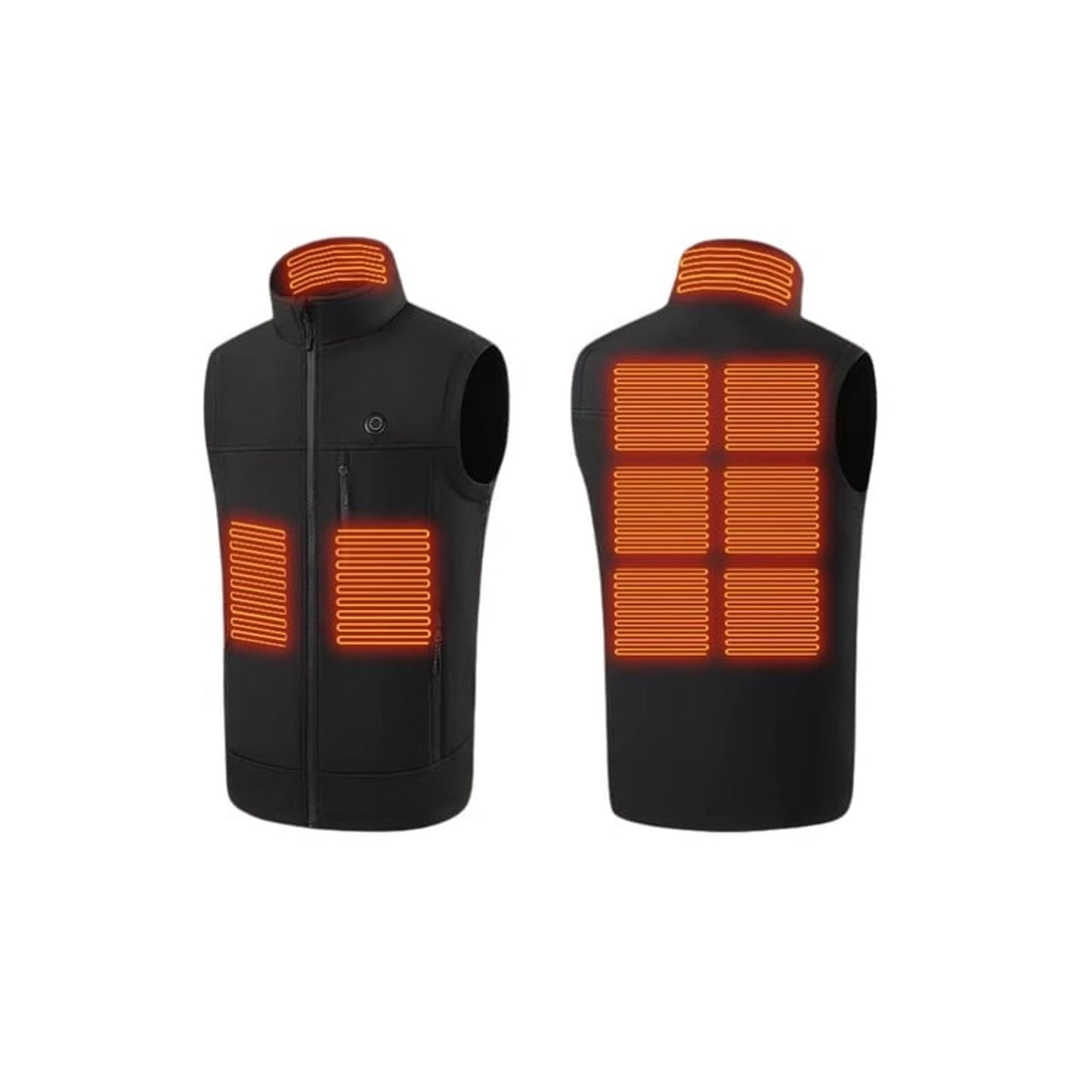Heated Apparel Vest Full Zip Stand Collar With Chest And Back Heating Zones - Image 1