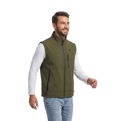 Heated Apparel Vest Full Zip Stand Collar With Chest And Back Heating Zones - Image 9