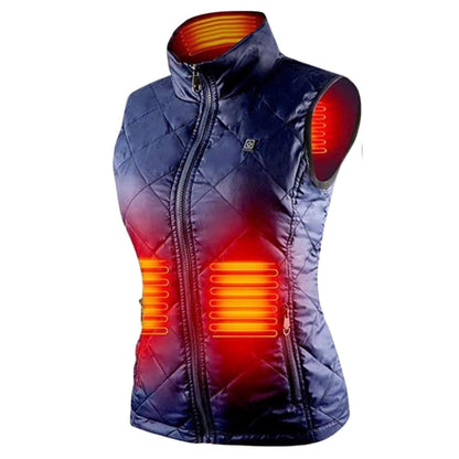 Heated Apparel Women's Vest With Slim-Fit Quilted Design And USB Rechargeable - Image 4