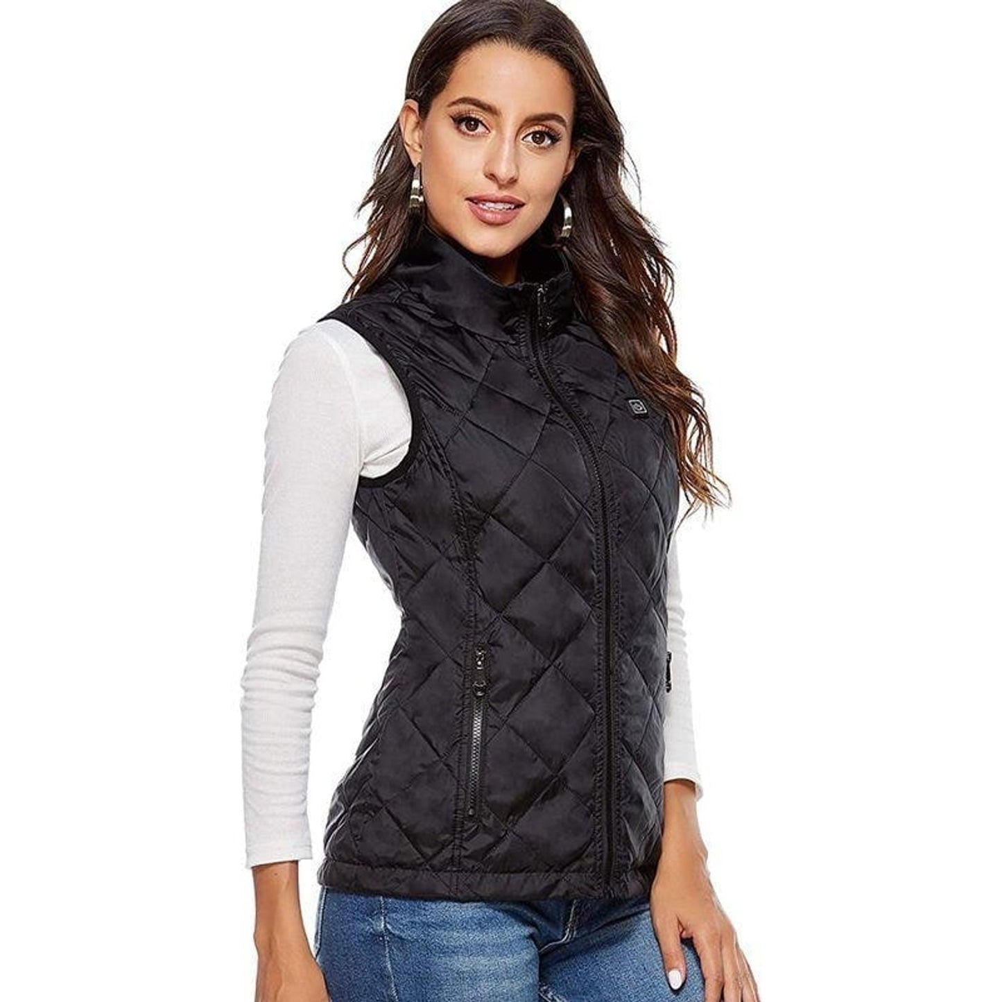 Heated Apparel Women's Vest With Slim-Fit Quilted Design And USB Rechargeable - Image 3