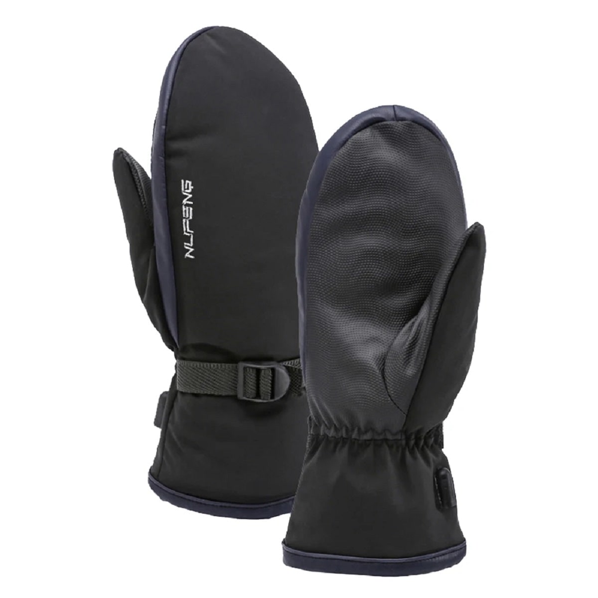 Heated Mittens Waterproof Electric Winter Warm Black Adjustable - Image 8