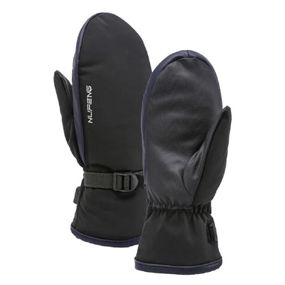 Heated Mittens Waterproof Electric Winter Warm Black Adjustable - Image 8