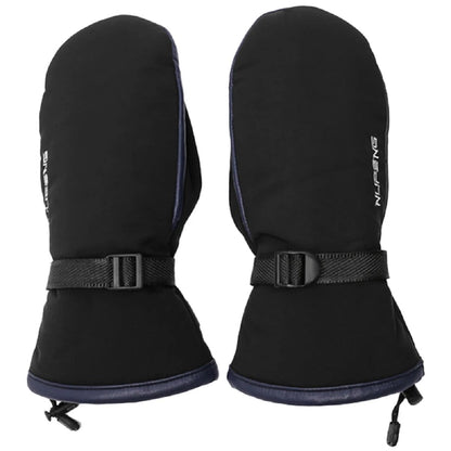 Heated Mittens Waterproof Electric Winter Warm Black Adjustable - Image 9