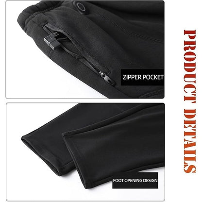 Heated Thermal Underwear Pants USB Rechargeable Electric Slim-Fit With Elastic Waistband And Drawstring - Image 3