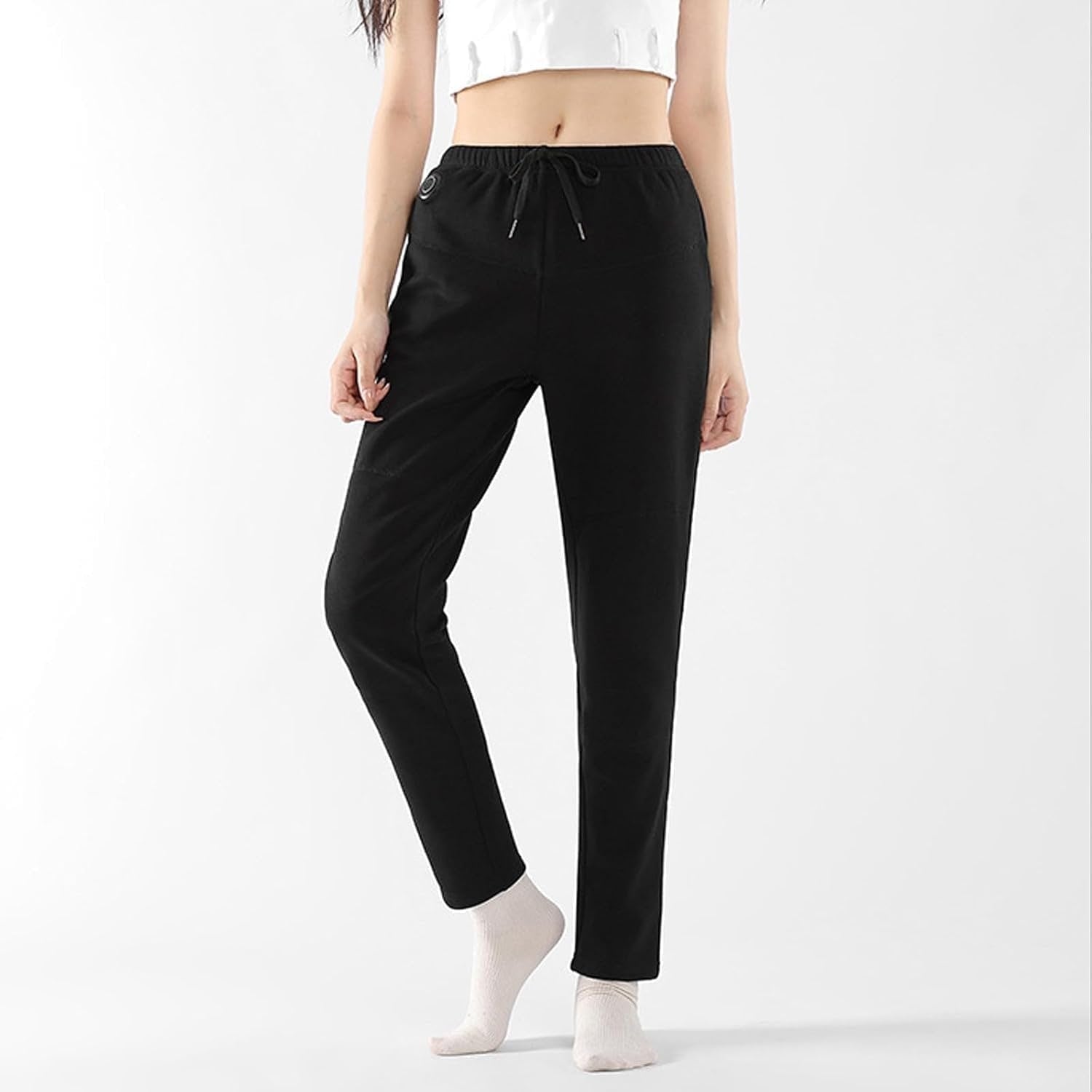 Heated Thermal Underwear Pants USB Rechargeable Electric Slim-Fit With Elastic Waistband And Drawstring - Image 5