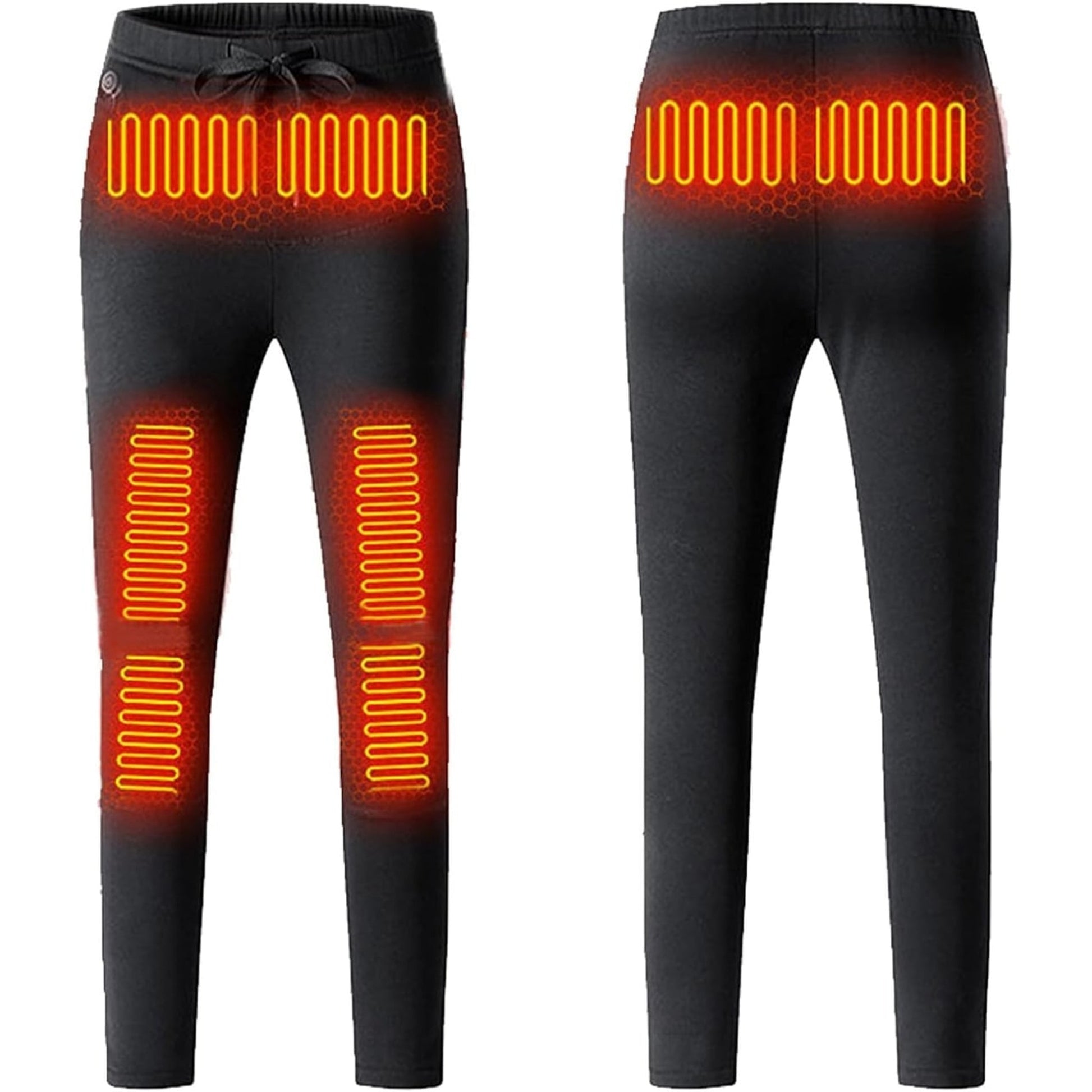 Heated Thermal Underwear Pants USB Rechargeable Electric Slim-Fit With Elastic Waistband And Drawstring - Image 1