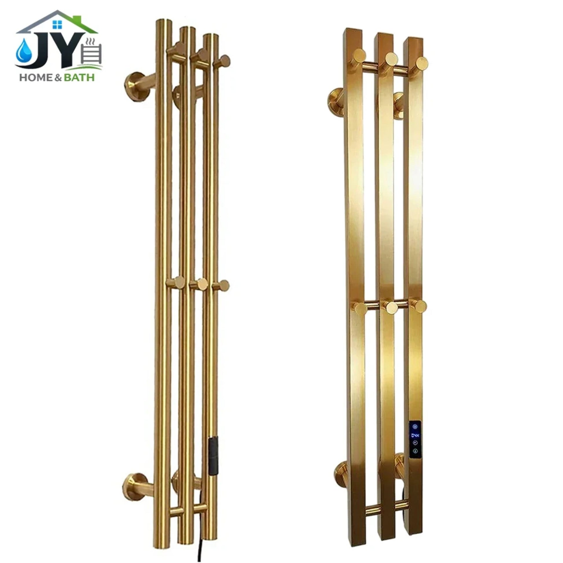 Heated Towel Rack Wall Mount Bathroom Electric Rail With Digital Control And Secure Hooks 304 Stainless Steel Design - Image 1