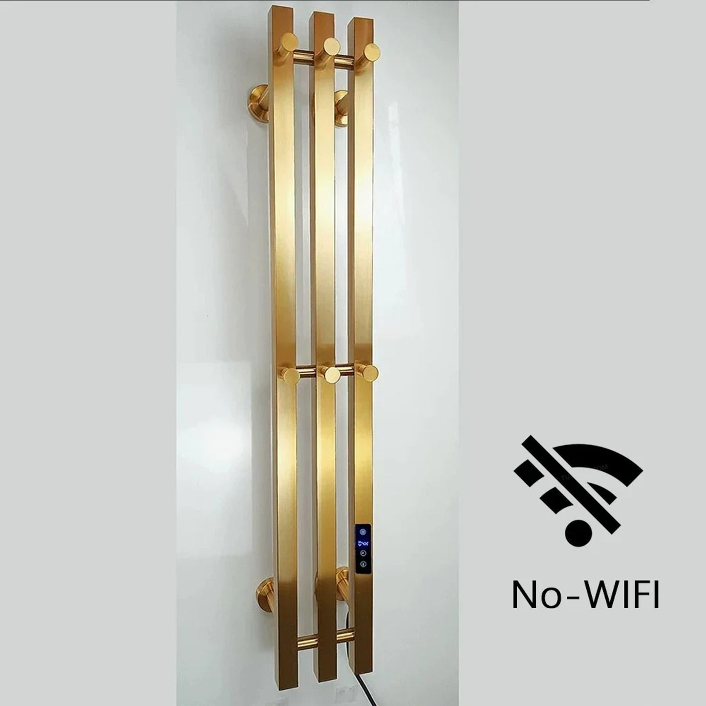 Heated Towel Rack Wall Mount Bathroom Electric Rail With Digital Control And Secure Hooks 304 Stainless Steel Design - Image 8