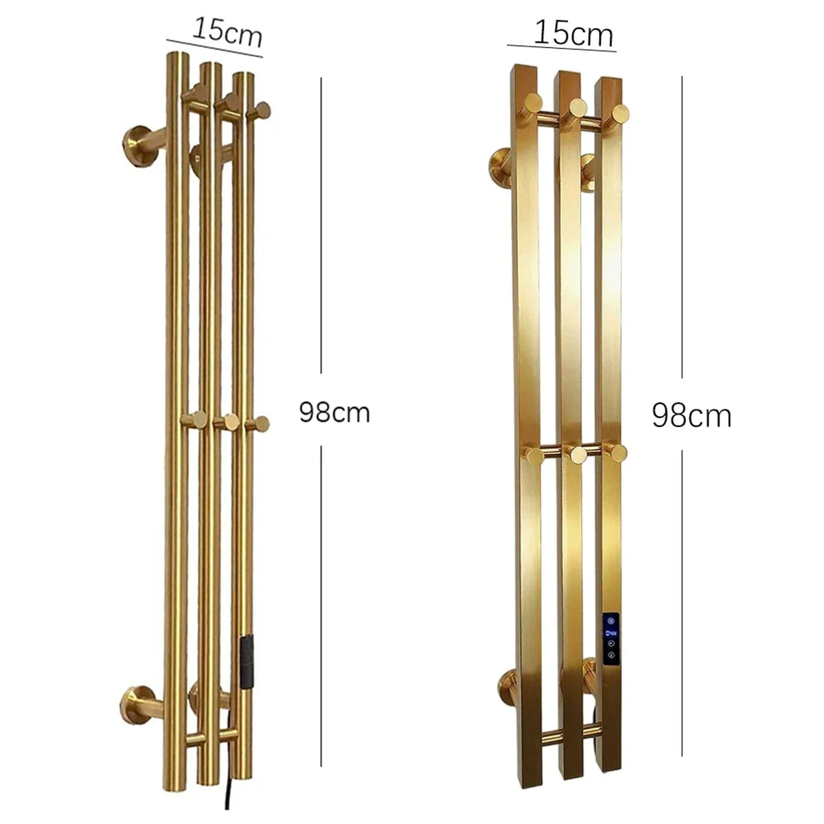 Heated Towel Rack Wall Mount Bathroom Electric Rail With Digital Control And Secure Hooks 304 Stainless Steel Design - Image 5