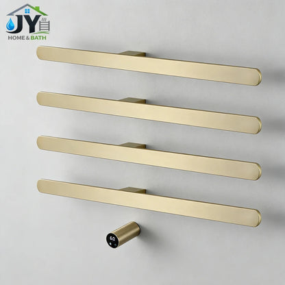 Heated Towel Rack With Digital Control Bathroom Dryer Rail Warmer With 4 Bars Wall-Mounted Radiator - Image 1