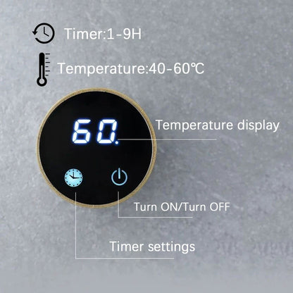 Heated Towel Rack With Digital Control Bathroom Dryer Rail Warmer With 4 Bars Wall-Mounted Radiator - Image 4