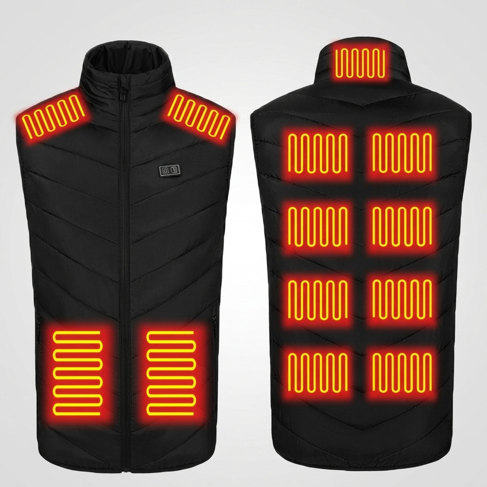 Heated Vest For Men With USB Rechargeable Battery Powered Puffer Stand Collar - Image 2