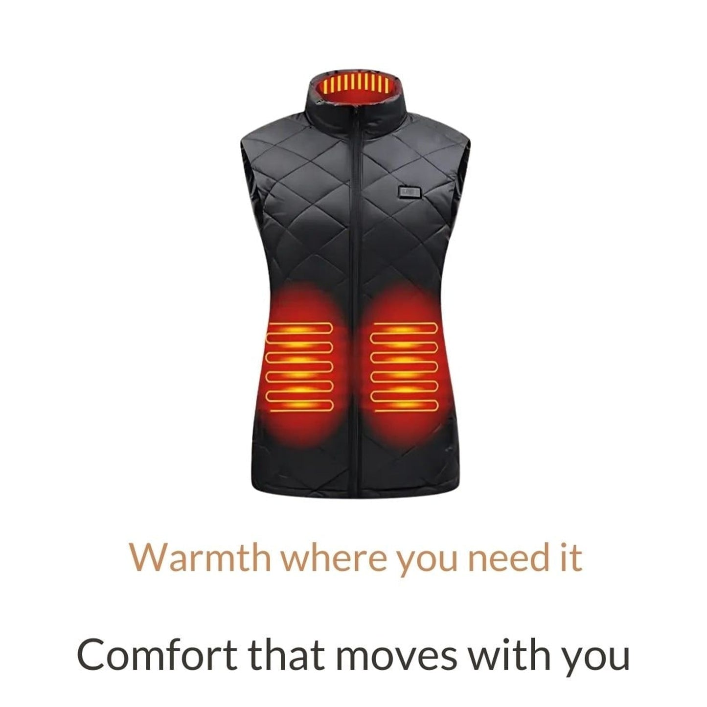 Heated Vest Women For With USB Rechargeable Battery Powered Electric Quilted Slim Fit - Image 3