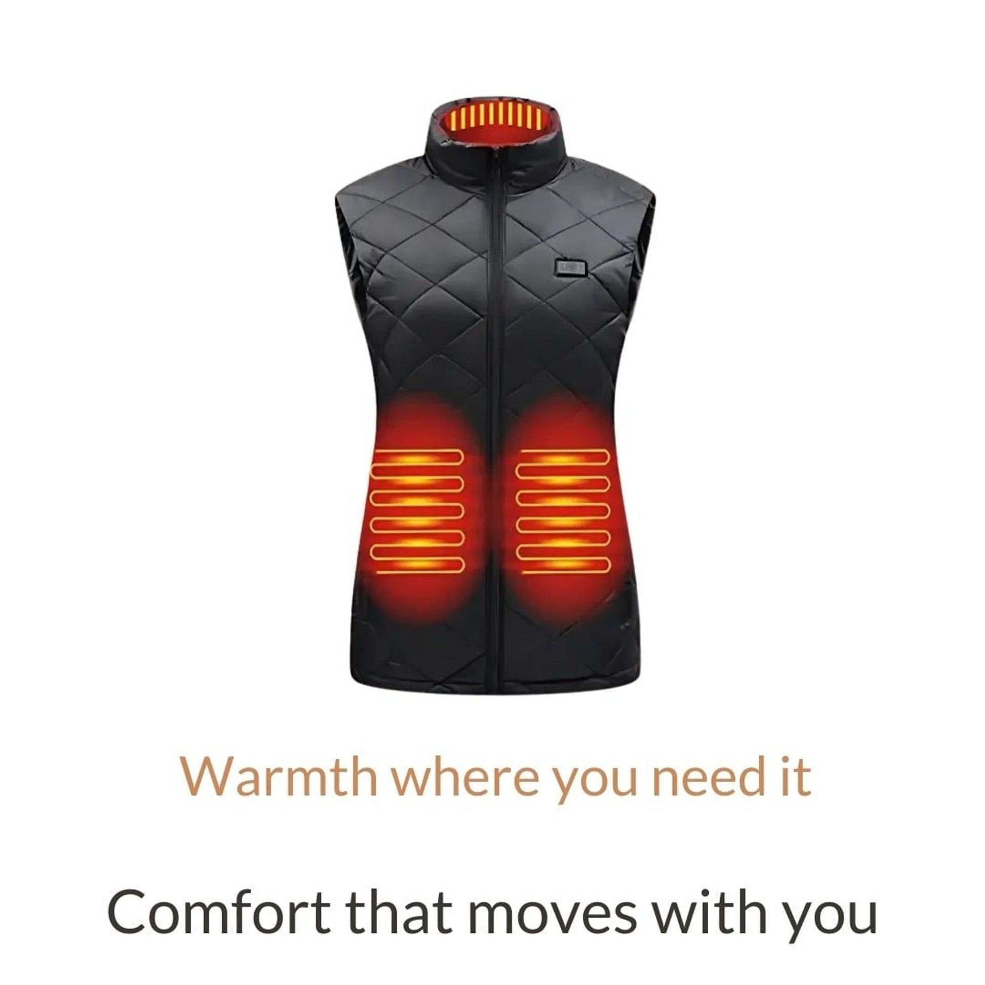 Heated Vest Women For With USB Rechargeable Battery Powered Electric Quilted Slim Fit - Image 3