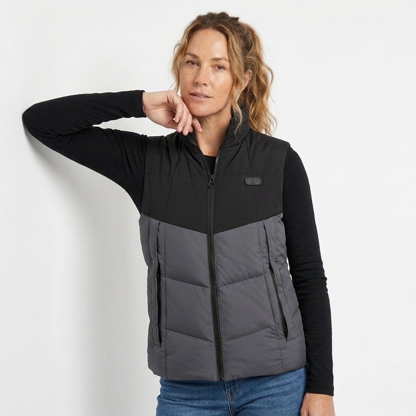 Heated Vest Women With USB Rechargeable Battery Powered Puffer Stand Collar - Image 6