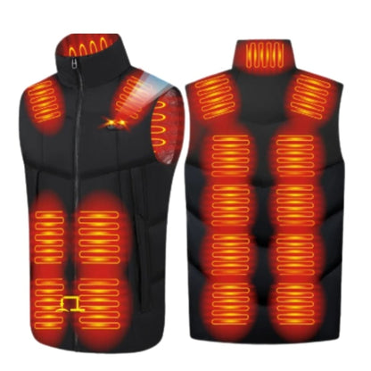 Heated Vest Women With USB Rechargeable Battery Powered Puffer Stand Collar - Image 3