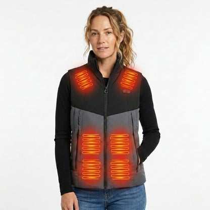 Heated Vest Women With USB Rechargeable Battery Powered Puffer Stand Collar - Image 5