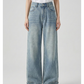 Women’s High-Waisted Wide-Leg Upside Down Style Denim Jeans