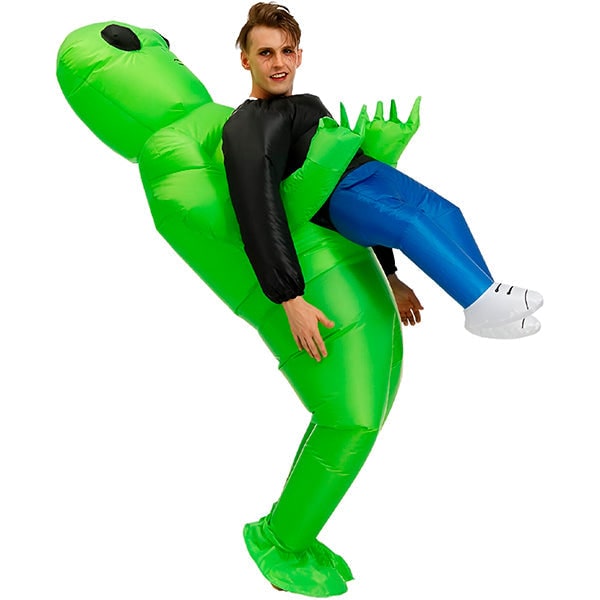 Inflatable Alien Costume Green Funny Halloween Adult - Image 5