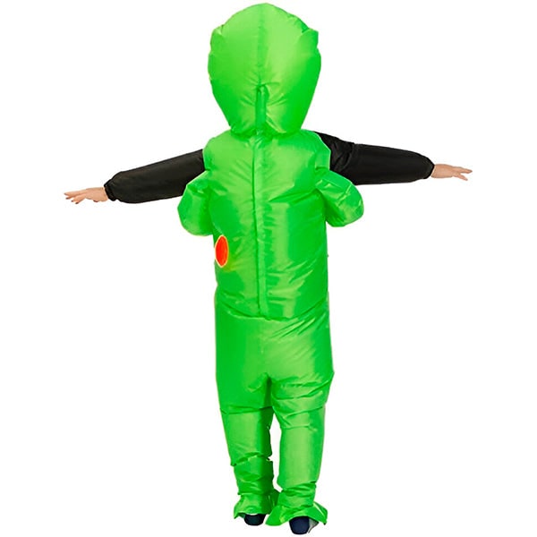 Inflatable Alien Costume Halloween Full Body Green Abduction Faux Legs - Image 8