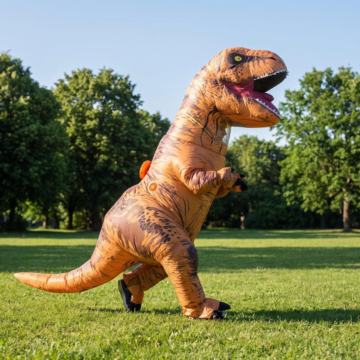 Halloween Inflatable Costume Dinosaur Blow Up T-rex Outfit With Built-in Fan For Instant Inflation - hero