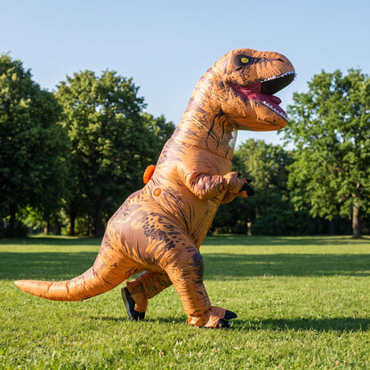 Halloween Inflatable Costume Dinosaur Blow Up T-rex Outfit With Built-in Fan For Instant Inflation - hero