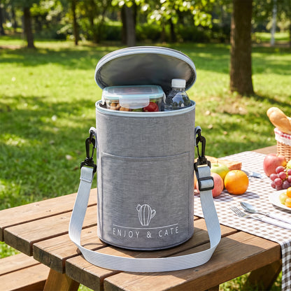 Lunch Bag for Work Cooler Insulated Strap Food Storage - in-use