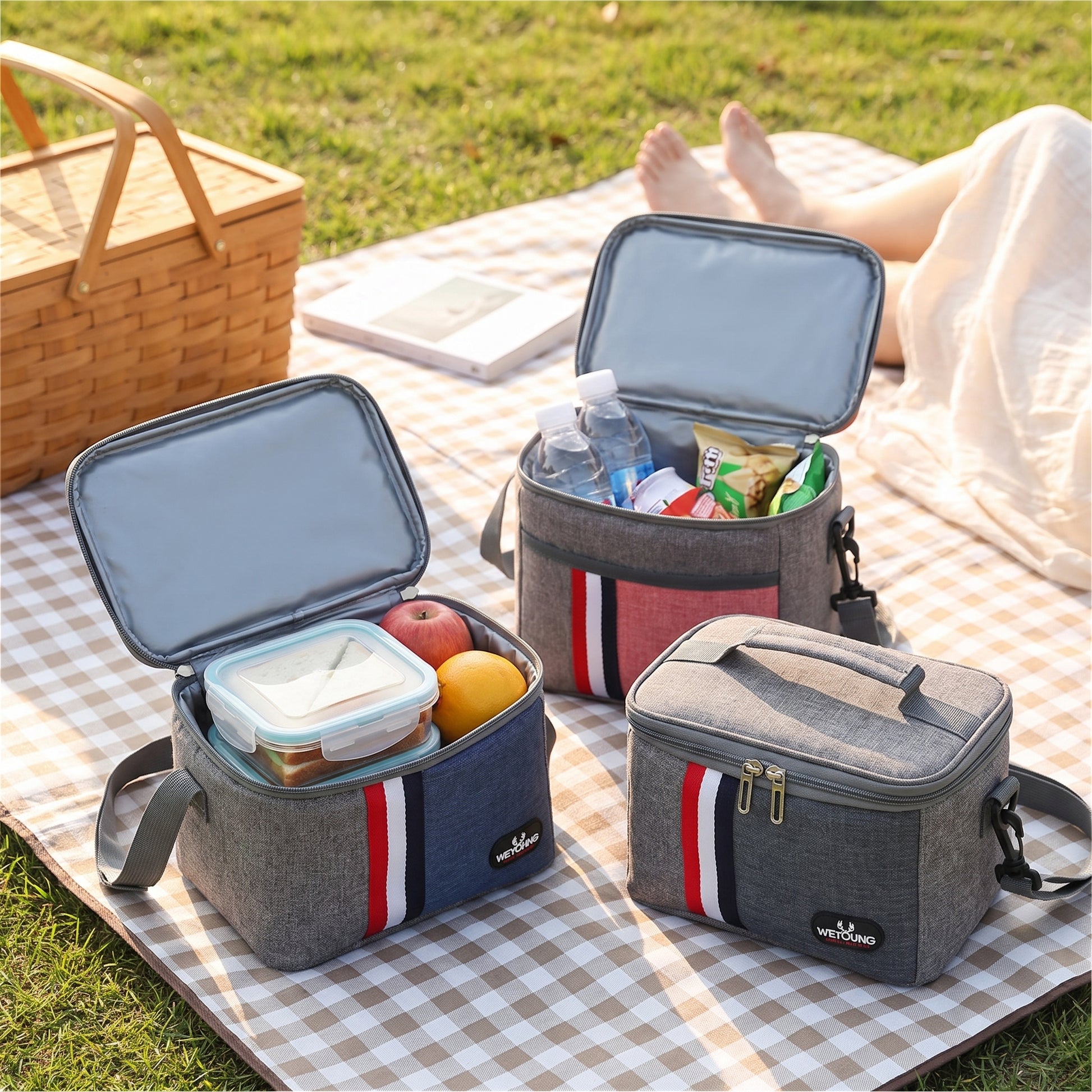 Lunch Bag for Work Cooler Insulated Food Storage - in-use