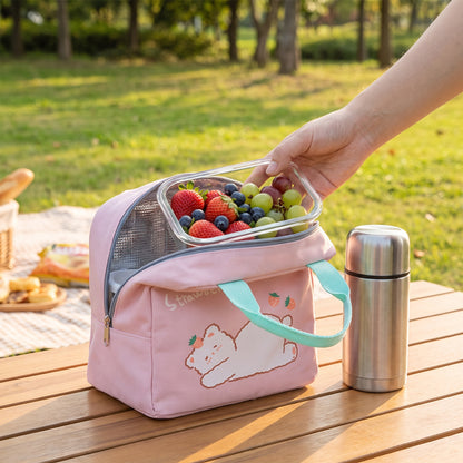 Lunch Bag Insulated Portable Cooler for Work - in-use