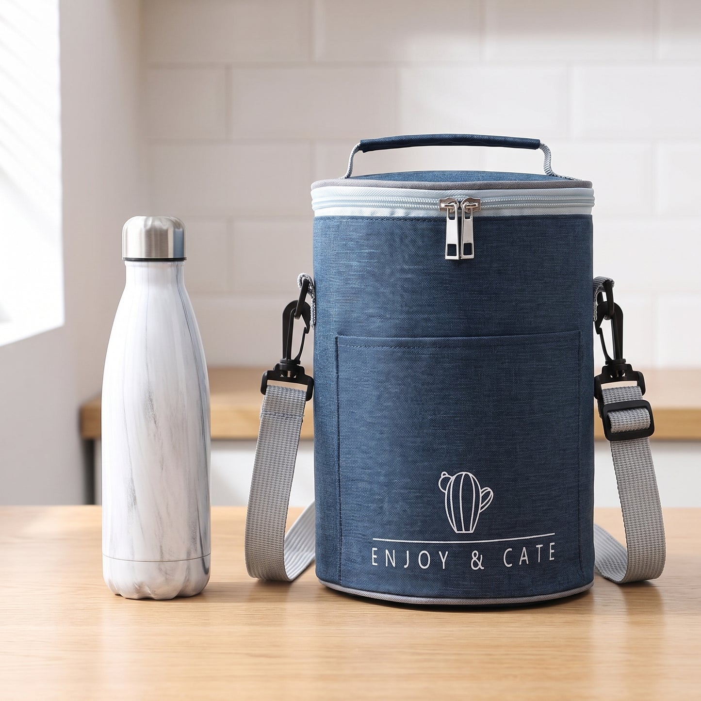 Lunch Bag for Work Cooler Insulated Strap Food Storage - scale