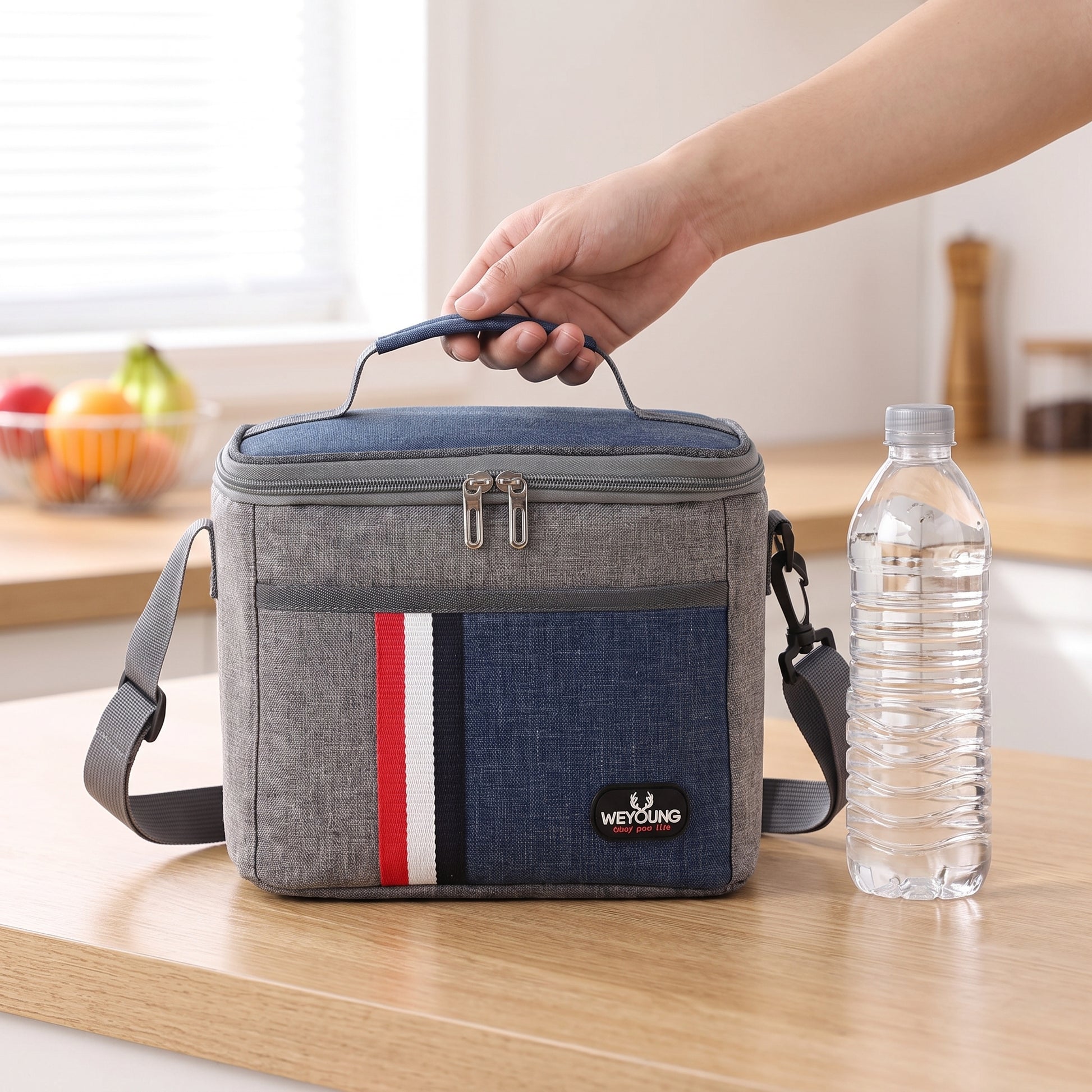 Lunch Bag for Work Cooler Insulated Food Storage - scale