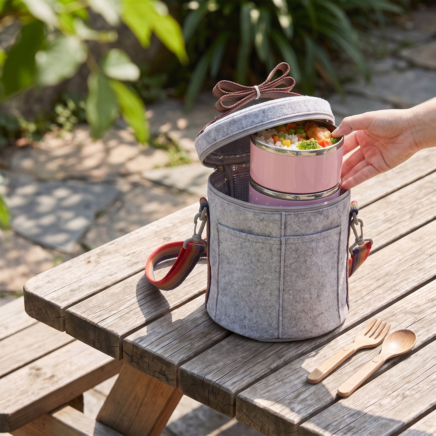 lunch box stainless steel insulated multi-tier food storage container - Image 24