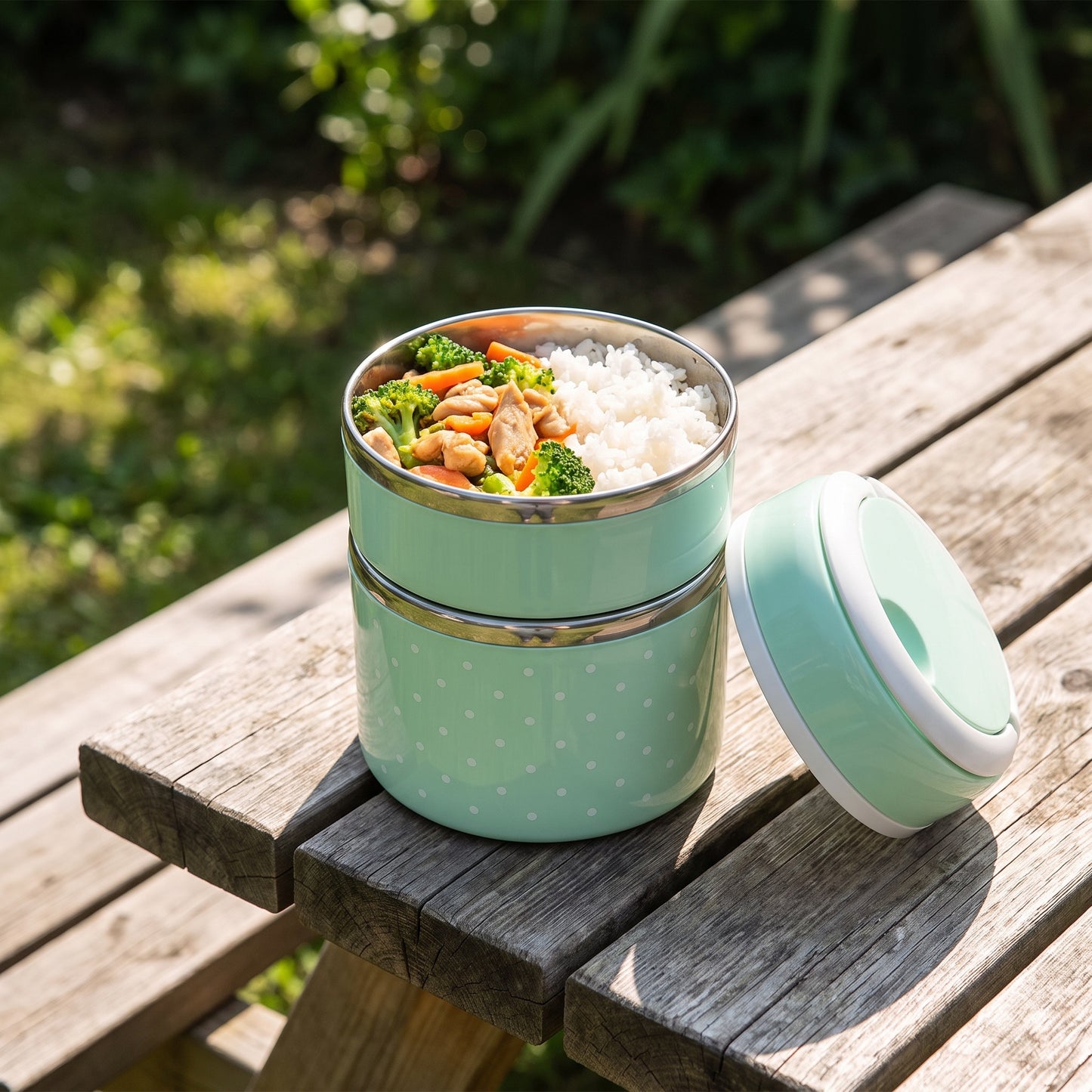 lunch box stainless steel insulated multi-tier food storage container - Image 21