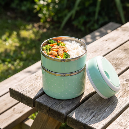 lunch box stainless steel insulated multi-tier food storage container - Image 21