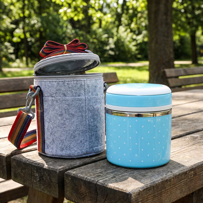lunch box stainless steel insulated multi-tier food storage container - Image 23
