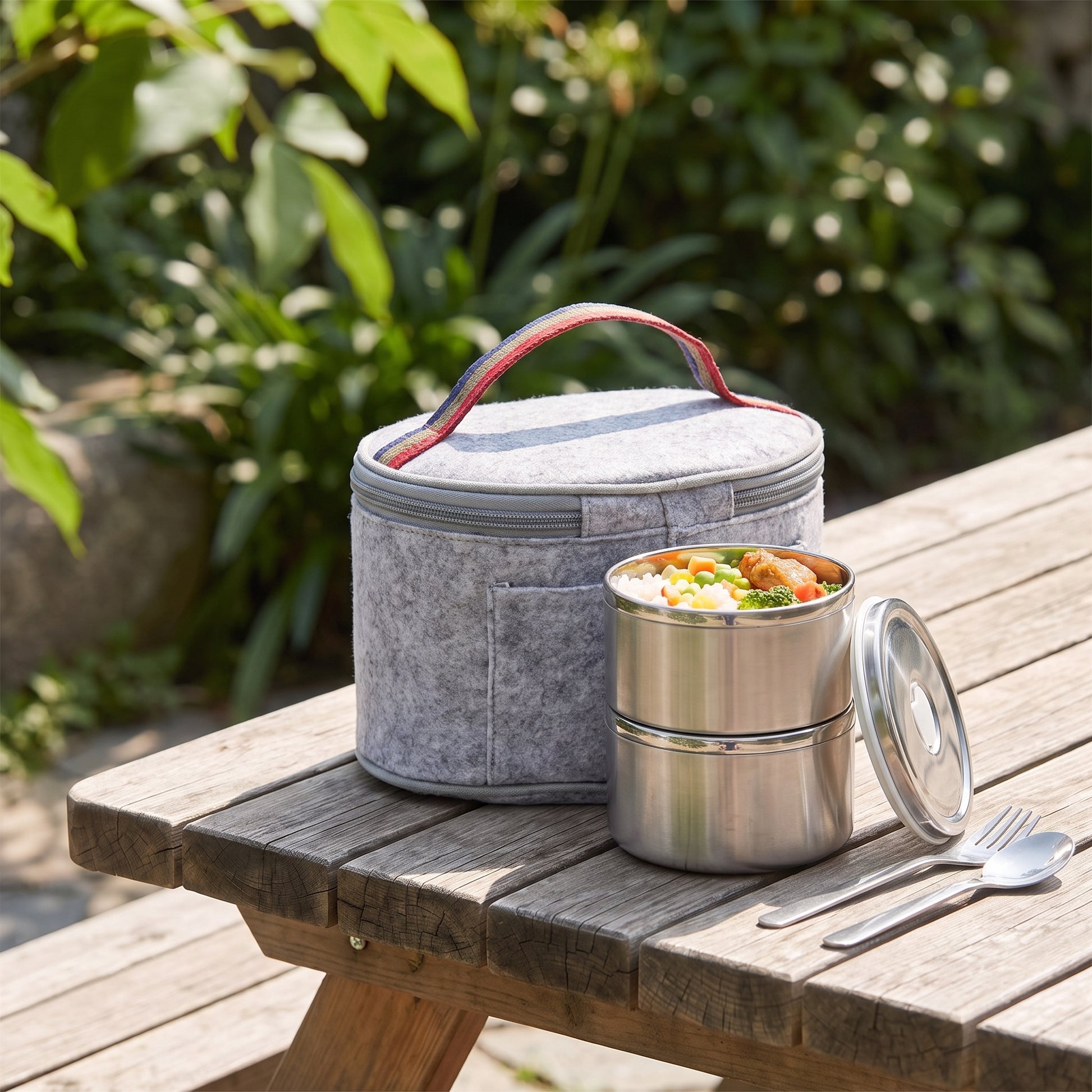 lunch box stainless steel insulated multi-tier food storage container - Image 26